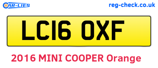 LC16OXF are the vehicle registration plates.