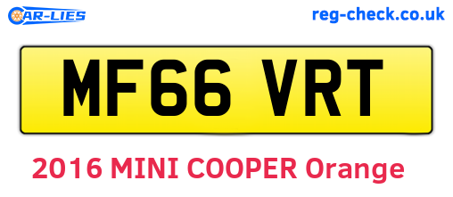 MF66VRT are the vehicle registration plates.