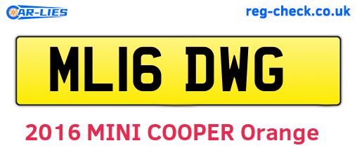 ML16DWG are the vehicle registration plates.
