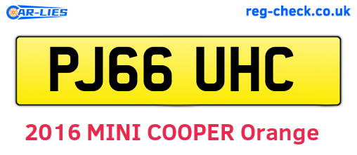 PJ66UHC are the vehicle registration plates.