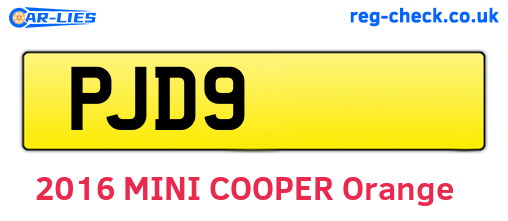 PJD9 are the vehicle registration plates.