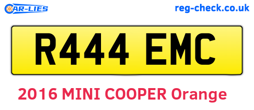 R444EMC are the vehicle registration plates.