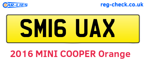 SM16UAX are the vehicle registration plates.