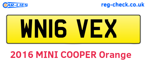 WN16VEX are the vehicle registration plates.