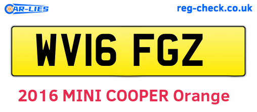 WV16FGZ are the vehicle registration plates.