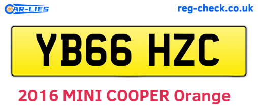 YB66HZC are the vehicle registration plates.