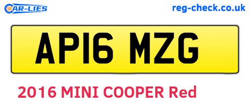 AP16MZG are the vehicle registration plates.