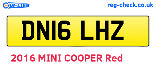DN16LHZ are the vehicle registration plates.