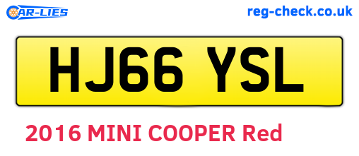 HJ66YSL are the vehicle registration plates.