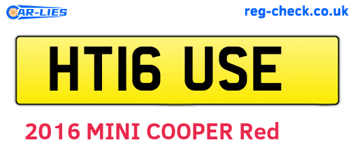 HT16USE are the vehicle registration plates.