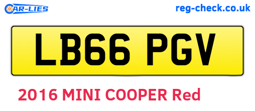 LB66PGV are the vehicle registration plates.
