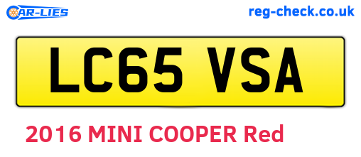 LC65VSA are the vehicle registration plates.