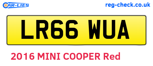 LR66WUA are the vehicle registration plates.