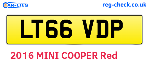 LT66VDP are the vehicle registration plates.