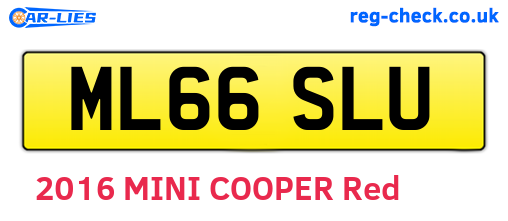 ML66SLU are the vehicle registration plates.