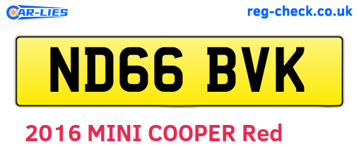 ND66BVK are the vehicle registration plates.