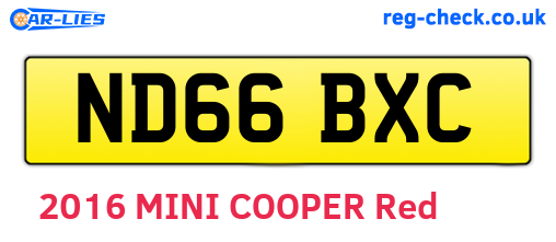 ND66BXC are the vehicle registration plates.
