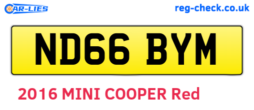ND66BYM are the vehicle registration plates.