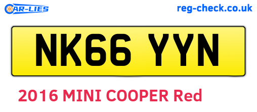 NK66YYN are the vehicle registration plates.