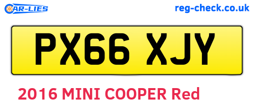 PX66XJY are the vehicle registration plates.