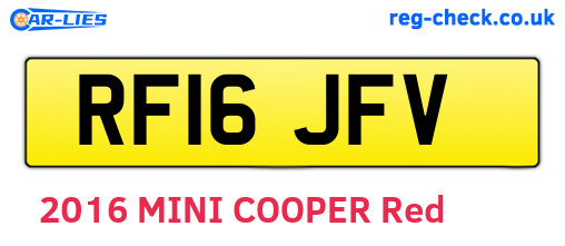 RF16JFV are the vehicle registration plates.