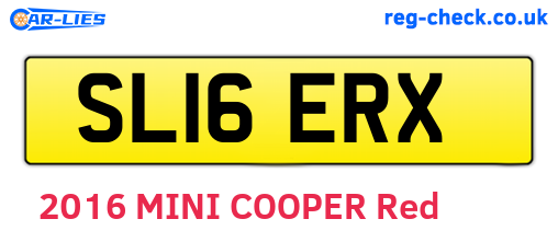 SL16ERX are the vehicle registration plates.
