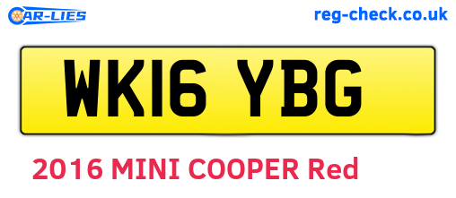 WK16YBG are the vehicle registration plates.