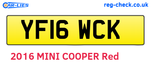 YF16WCK are the vehicle registration plates.
