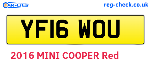 YF16WOU are the vehicle registration plates.
