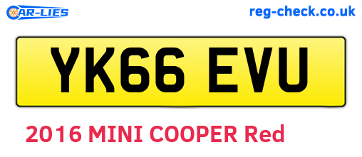 YK66EVU are the vehicle registration plates.