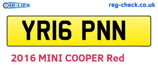 YR16PNN are the vehicle registration plates.