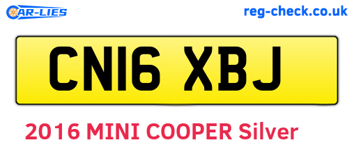 CN16XBJ are the vehicle registration plates.