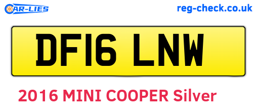 DF16LNW are the vehicle registration plates.