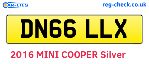 DN66LLX are the vehicle registration plates.