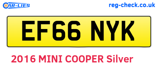 EF66NYK are the vehicle registration plates.