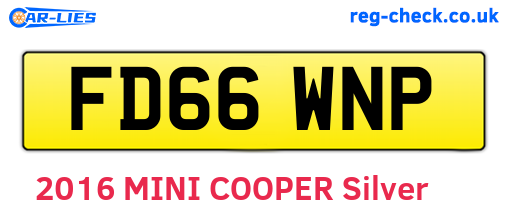 FD66WNP are the vehicle registration plates.