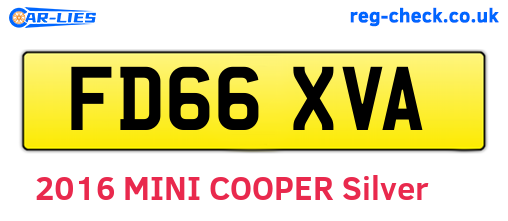 FD66XVA are the vehicle registration plates.