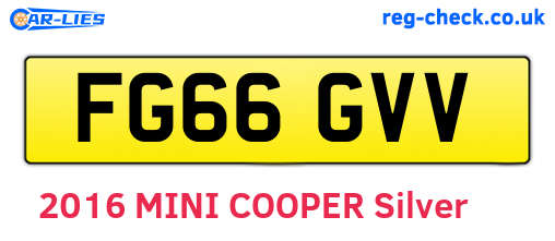 FG66GVV are the vehicle registration plates.