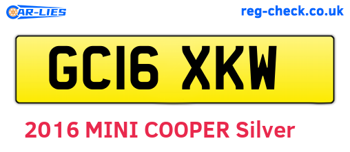 GC16XKW are the vehicle registration plates.