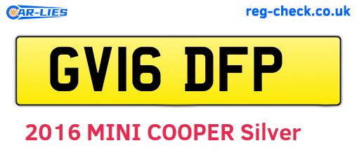 GV16DFP are the vehicle registration plates.