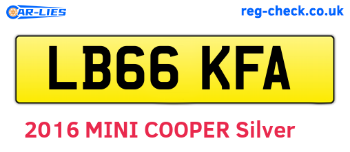 LB66KFA are the vehicle registration plates.