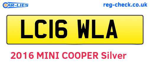 LC16WLA are the vehicle registration plates.