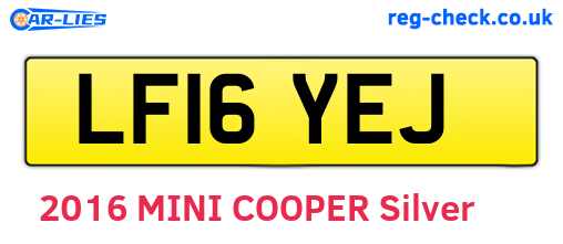 LF16YEJ are the vehicle registration plates.