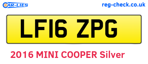 LF16ZPG are the vehicle registration plates.