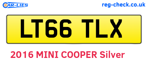 LT66TLX are the vehicle registration plates.