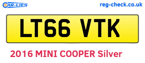 LT66VTK are the vehicle registration plates.