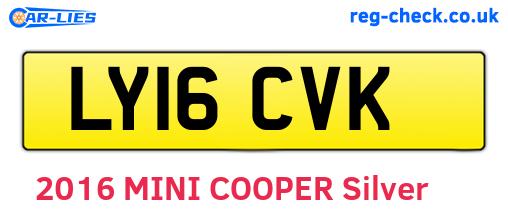 LY16CVK are the vehicle registration plates.