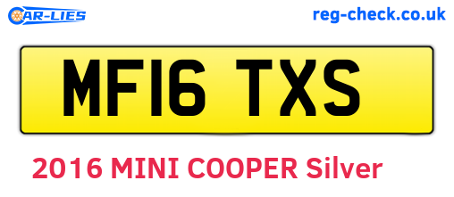 MF16TXS are the vehicle registration plates.