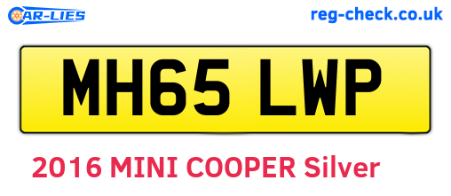 MH65LWP are the vehicle registration plates.