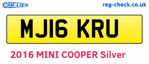 MJ16KRU are the vehicle registration plates.